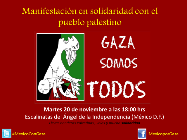 Convocatoria Manifestación en solidaridad con el pueblo palestino